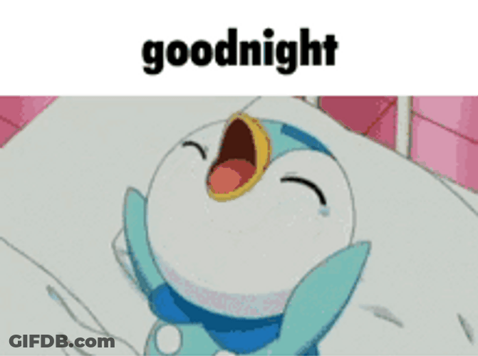 Good Night Cute Piplup  Sleepy Pokemon Anime GIF