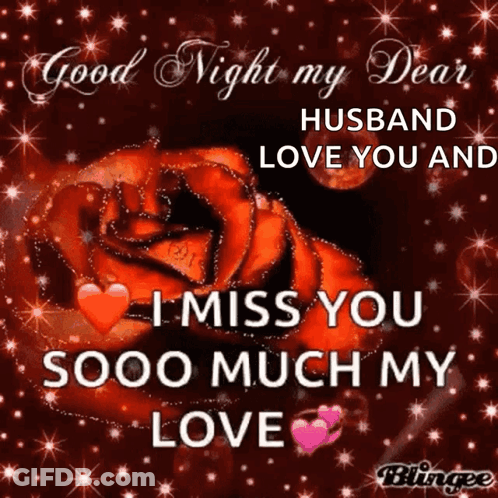 Good Night Dear Husband Miss You GIF