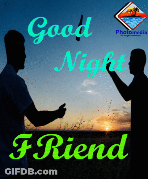 Good Night Friend Guy Friends Silhouette GIF