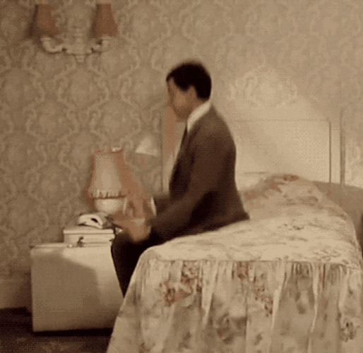 Good Night Funny Mr Bean GIF