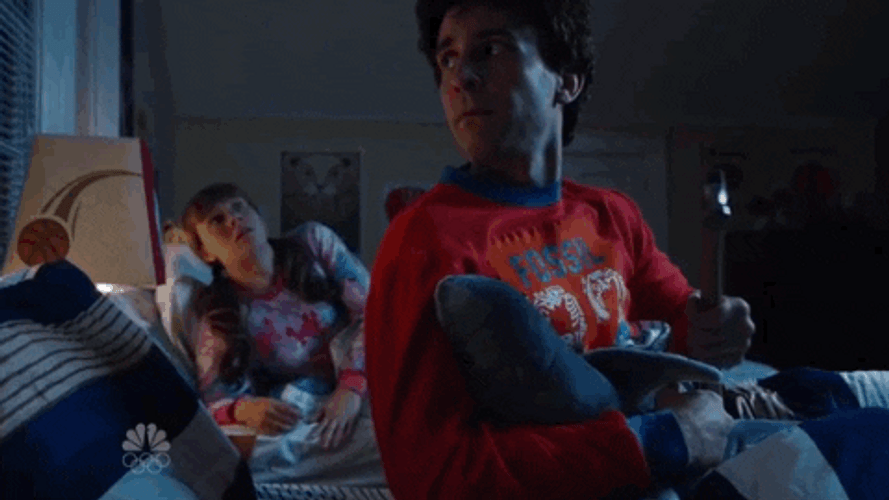 Good Night Funny Scared Guy GIF