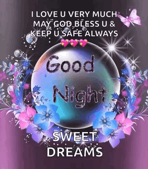 Good Night God Bless You And Keep Safe GIF