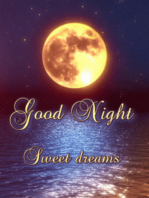 Good Night Golden Full Moon GIF