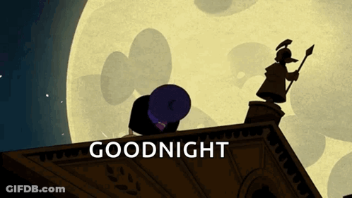 Good Night Greeting Card With Flowers And Stars GIF