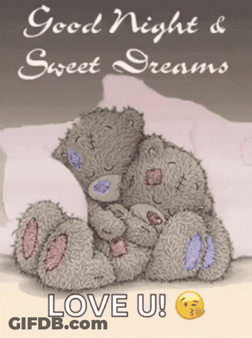 Good Night I Love You Bear Hugs GIF