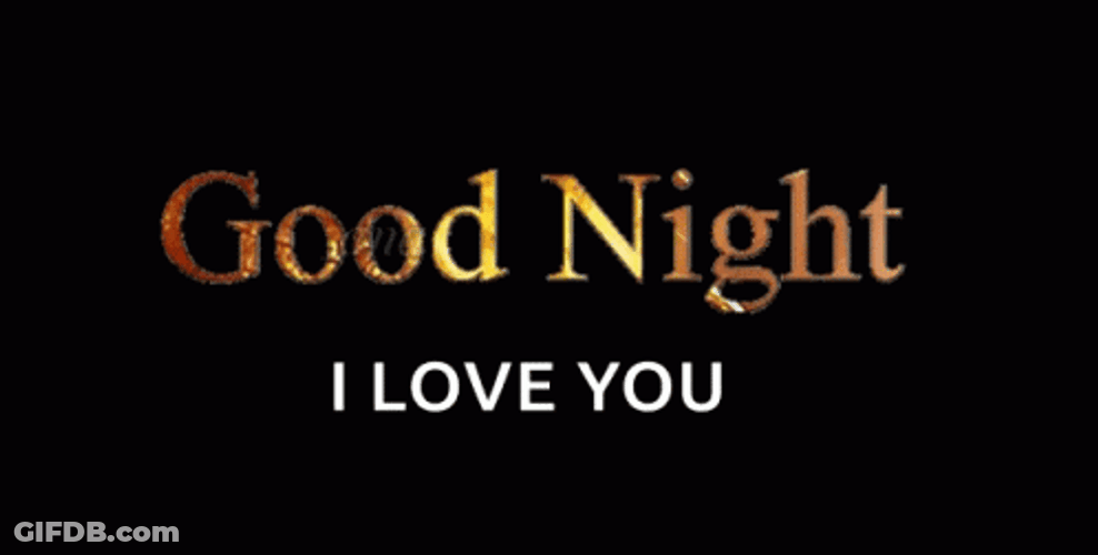 Good Night I Love You Golden Stars GIF