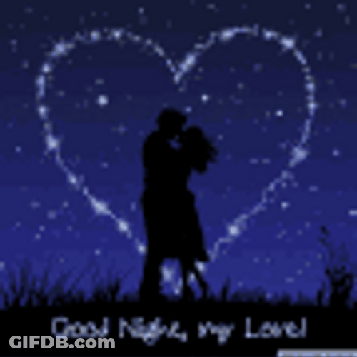Good Night I Love You Sky Kiss Heart GIF
