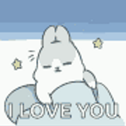 Good Night I Love You Sleepy Rabbit GIF