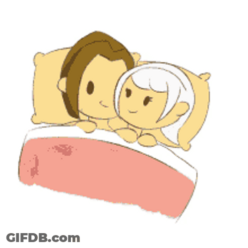 Good Night Kiss Adorable Animation GIF