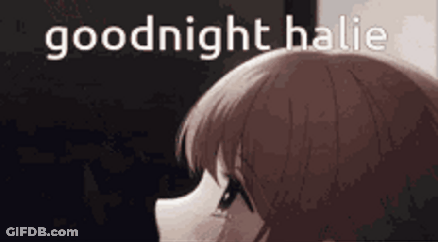 Good Night Kiss In The Forehead Halie Anime GIF