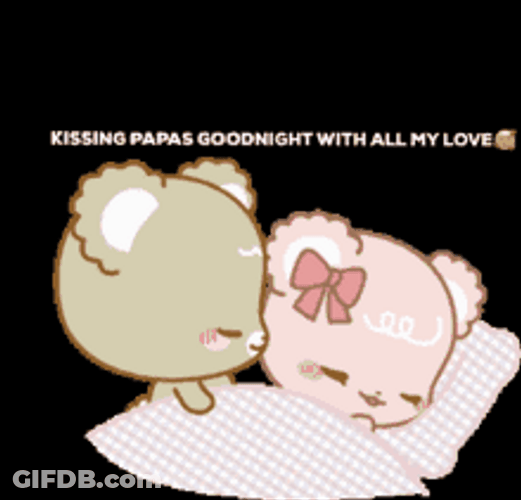Good Night Kiss Mocha Kissing Latte GIF
