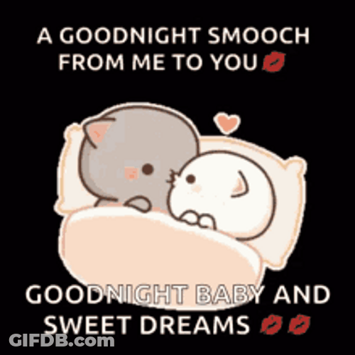 Good Night Kiss Smooch & Sweet Dreams GIF