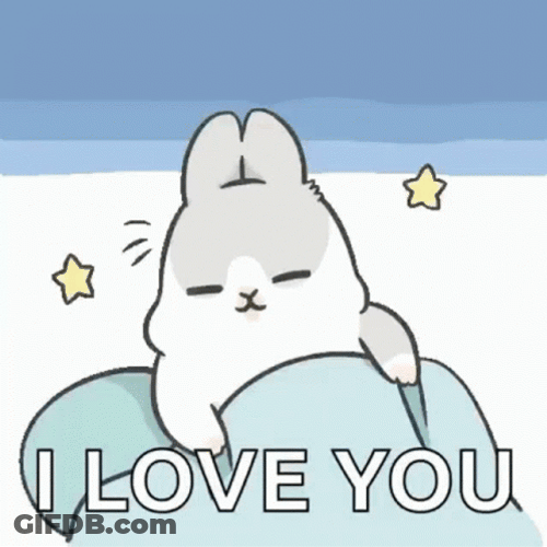 Good Night Love You Bunny Sleep Greeting GIF