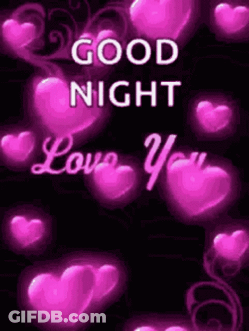 Good Night Love You Hearts GIF