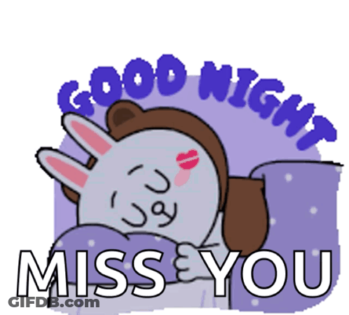 Good Night Miss You Bunny Sticker GIF