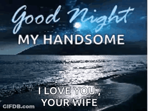 Good Night My Handsome I Love You Your Wife Beach GIF