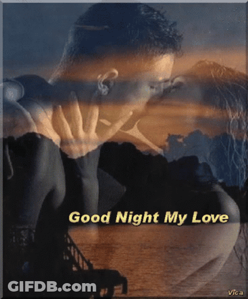 Good Night My Love Kissing Couple Scene GIF