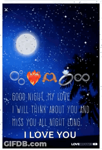 Good Night My Love Think And Miss You GIF