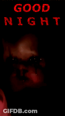 Good Night Poster In Red GIF