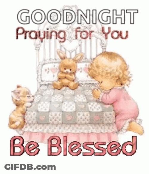 Good Night Praying For Blessings GIF