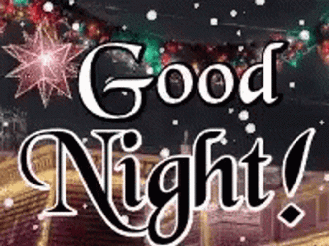 Good Night Red Animated Stars GIF