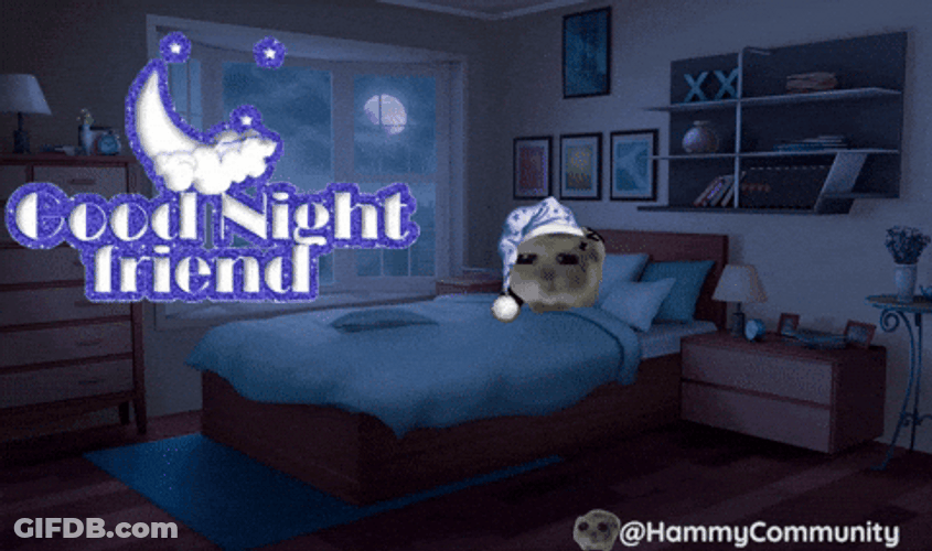 Good Night Sad Hamster GIF
