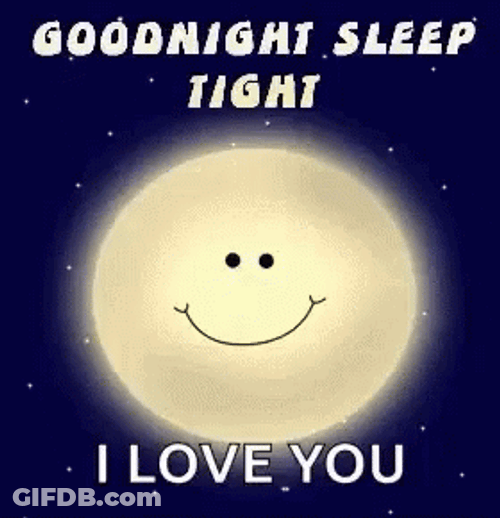 Good Night Sleep Tight Moon I Love You GIF