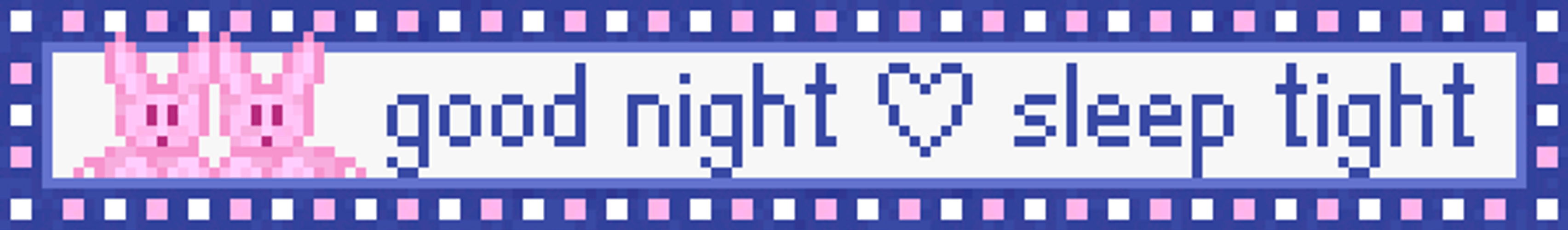 Good Night Sleep Tight Pixels 8 Bit Rabbits GIF