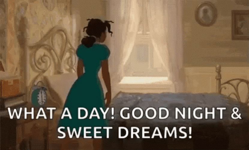 Good Night Sleep Tight Princess And Frog Tiana GIF