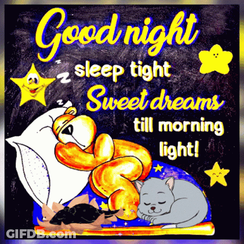 Good Night Sleep Tight Sweet Dreams GIF