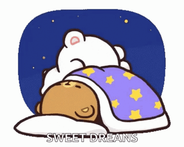 Good Night Sleep Tight Sweet Dreams Bears Sleeping GIF