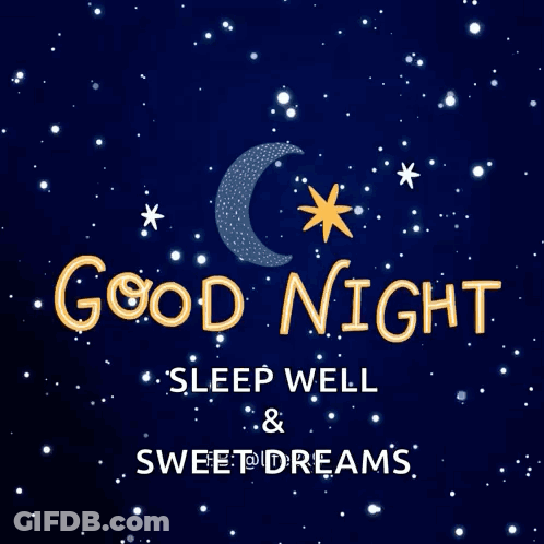 Good Night Sleep Well Sweet Dreams GIF