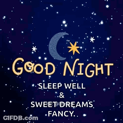 Good Night Sleep Well Sweet Dreams Greeting Card GIF
