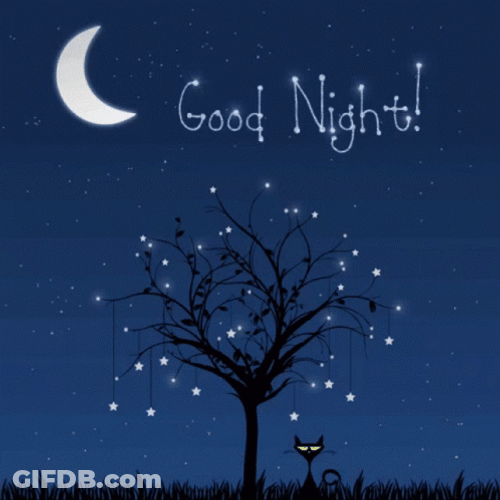 Good Night Starry Tree GIF
