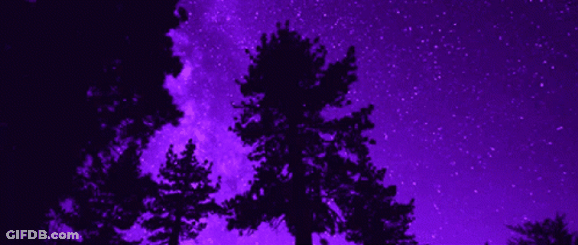 Good Night Stars Purple Aesthetic GIF