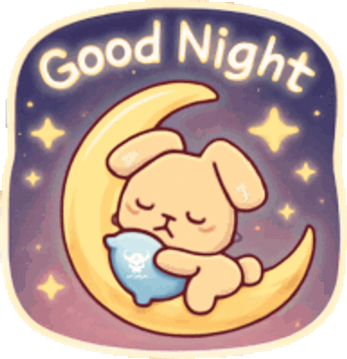 Good Night Sticker Cute Sticker Sticker GIF