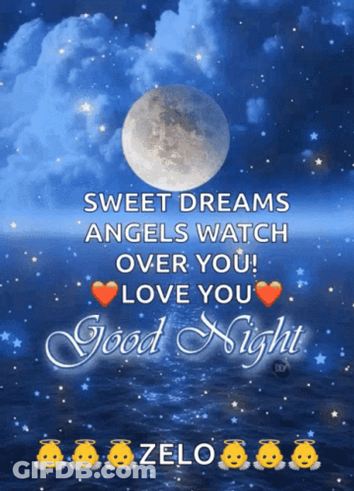 Good Night Sweet Dreams And Blessings Ahead GIF
