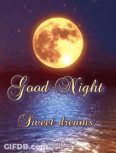 Good Night Sweet Dreams Full Moon GIF