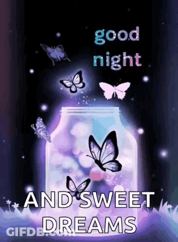 Good Night Sweet Dreams Full Moon Stars GIF