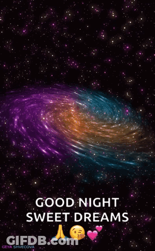 Good Night Sweet Dreams Galaxy Background GIF