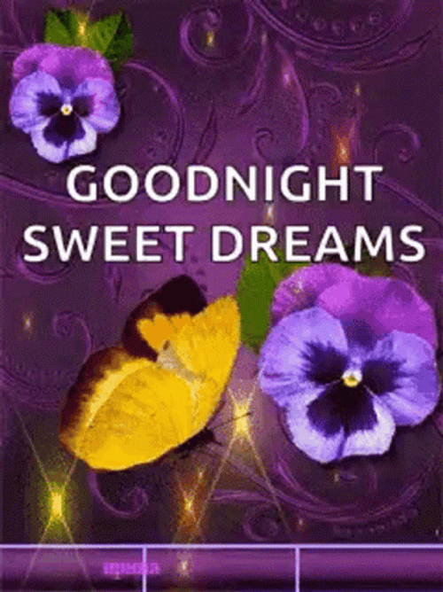 Good Night Sweet Dreams Glowing Butterfly GIF