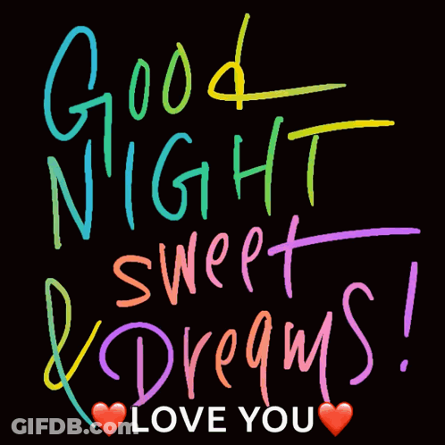 Good Night Sweet Dreams Love You Sign GIF