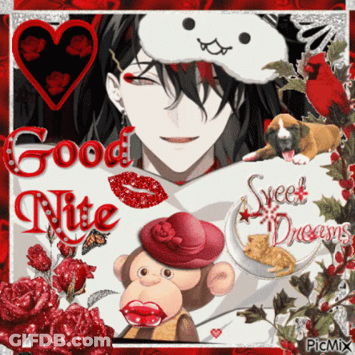 Good Night Sweet Dreams Monkey And Dog GIF