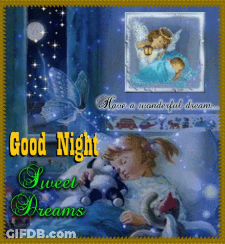 Good Night Sweet Dreams Sleeping Child GIF