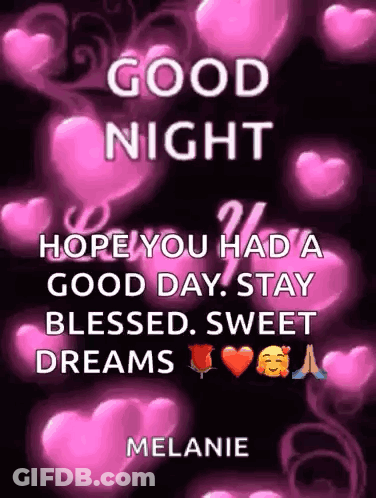 Good Night Sweet Dreams Stay Blessed GIF
