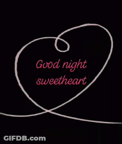 Good Night Sweetheart Drawing Heart GIF