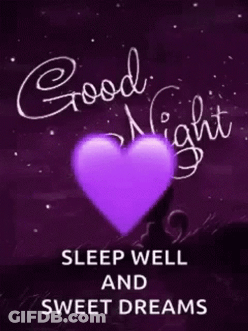 Good Night Sweetheart Purple Heart GIF