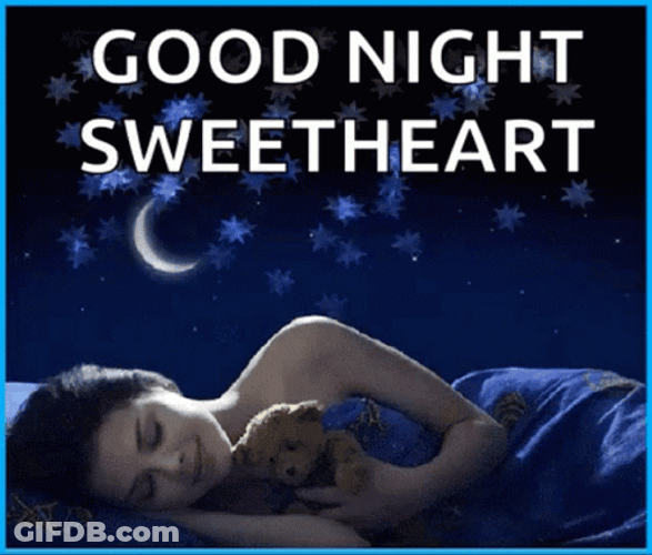 Good Night Sweetheart Sleeping Lady GIF