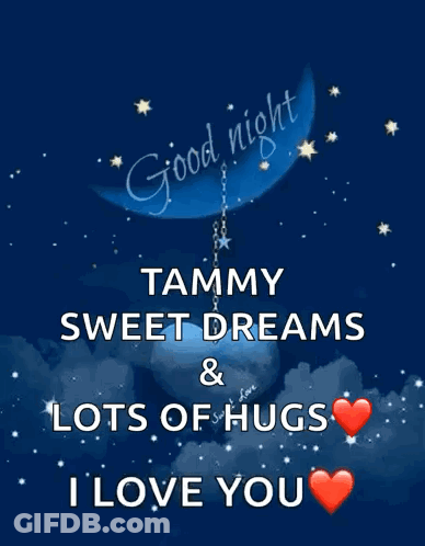 Good Night Tammy Sweet Dreams & Lots Of Hugs I Love You GIF