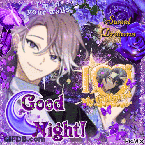 Good Night Text GIF